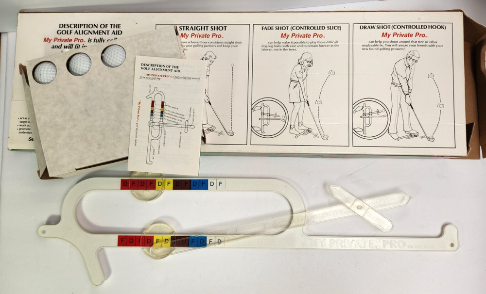 My Private Pro Golf Shot Swing Alignment System Practice Trainer Tool