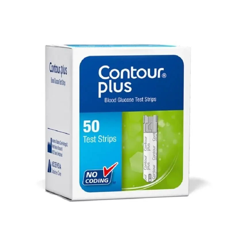 Contour Plus Blood Glucose 100 Test Strips PLUS METER Exp 7/31/2026