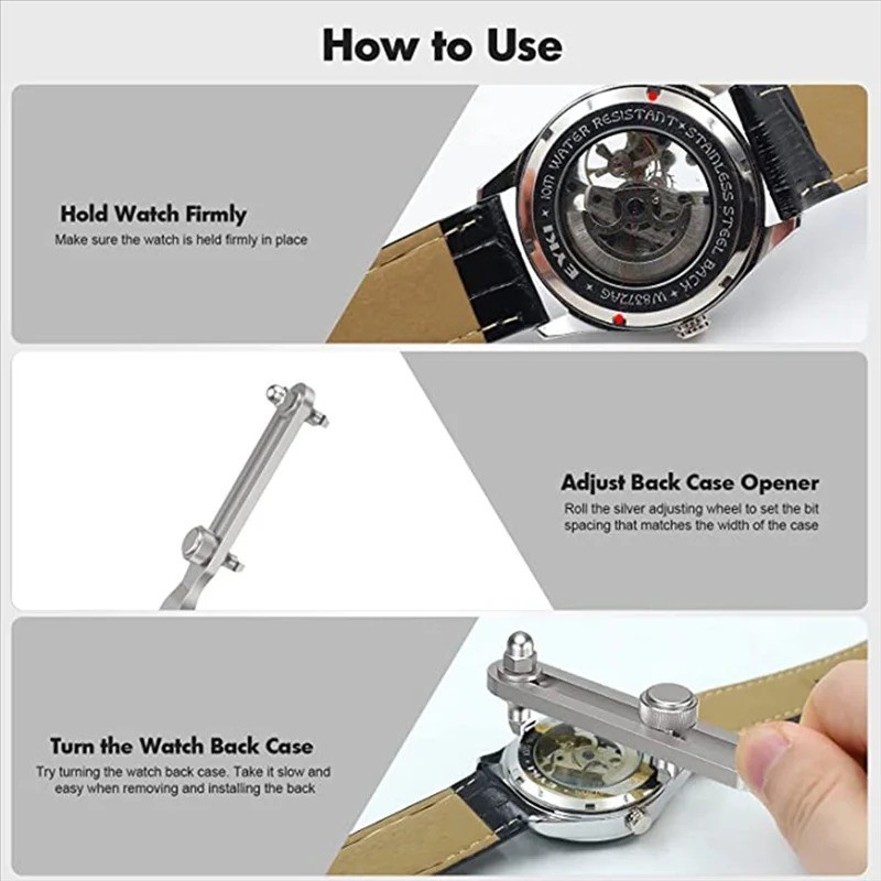 Watch Battery Replacement Tool Professional Back case Remover for Larger invicta