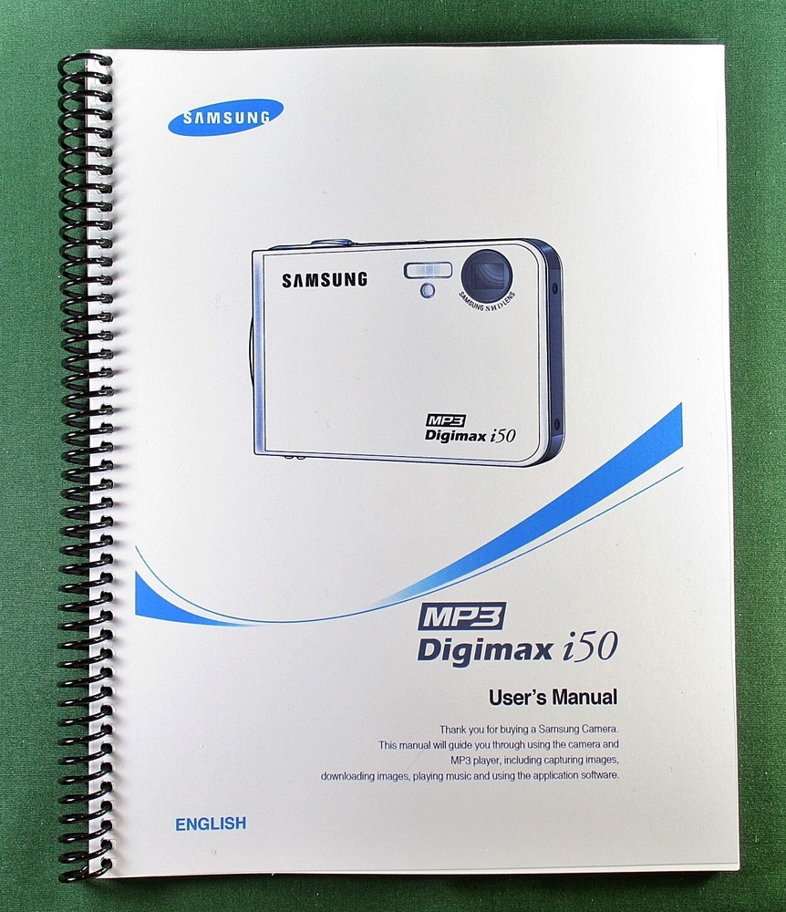 Samsung Digimax i50 Instruction Manual: 156 Pages & Protective Covers