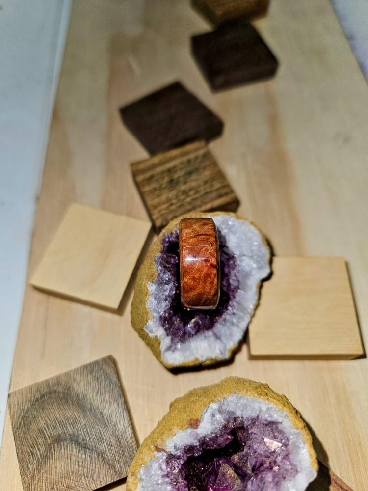 Solid Wood Ring. Stabalized Mesquite Burl. Size(s) 5-14