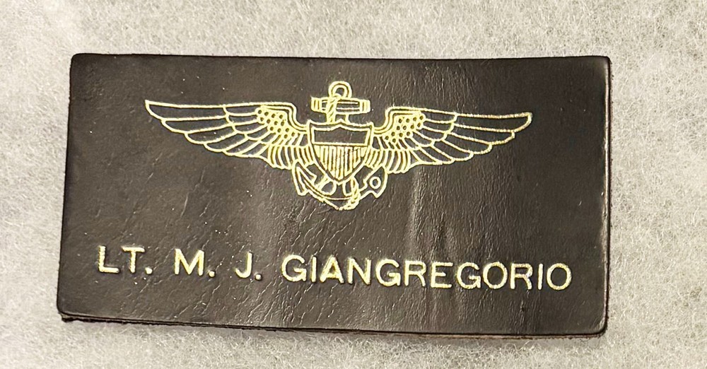 USN LT M J Giangregorio Flight Jacket Name Tag
