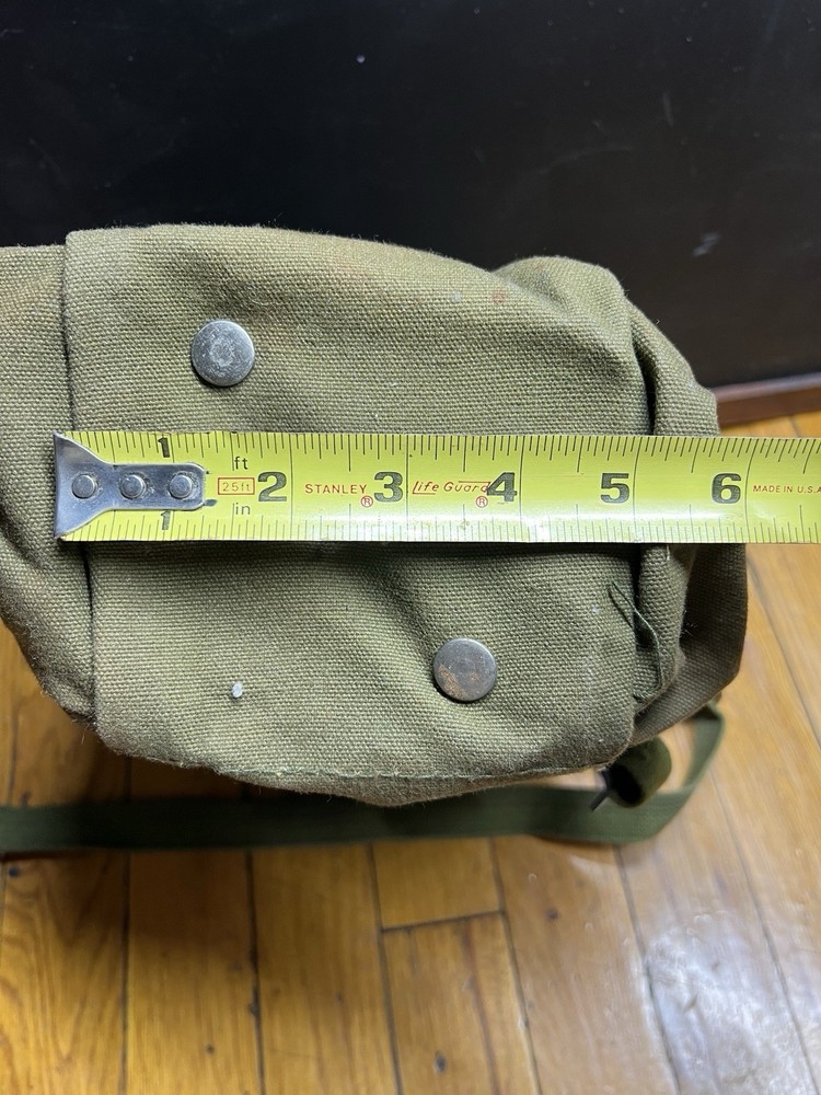 vintage military canvas haversack