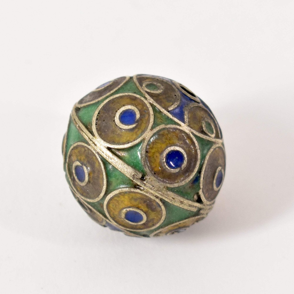 3 Metal Berber Beads Morocco