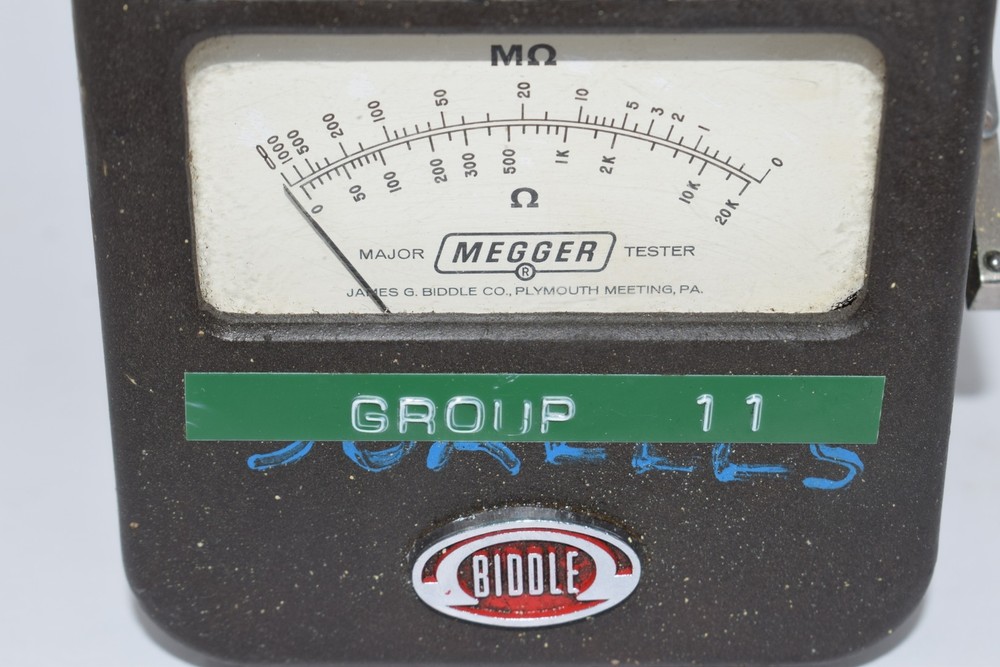 BIDDLE Megger 21158 MEGOHMMETER 0-20k