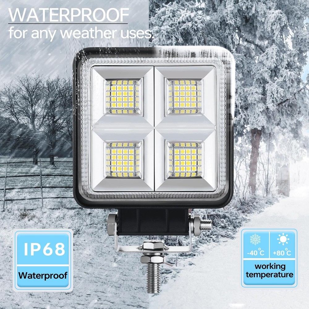Fit LED Forklift Front Light 12V 24V Loader Headlight Excavator WorkLight