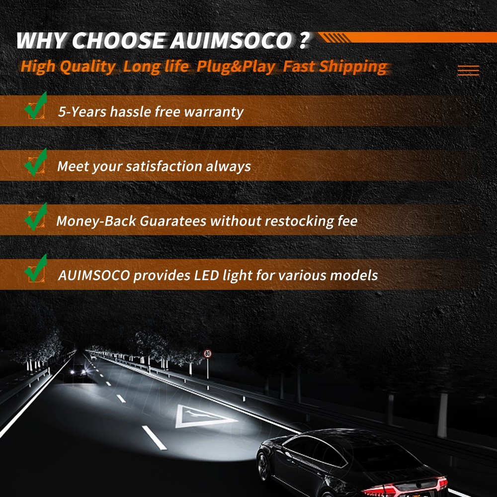 2X D2S D2R LED Headlight Bulb Replace HID Xenon Super White Conversion Kit 6500K