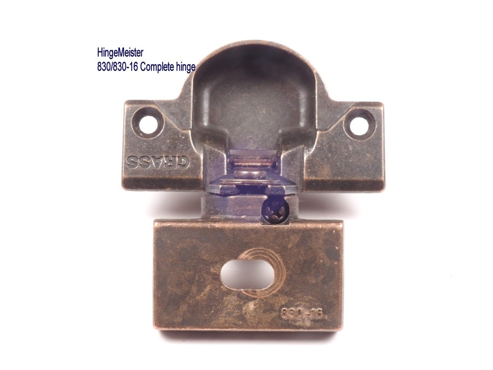 Grass 830-16 Bronze Hinge and mounting plate - Complete Hinge