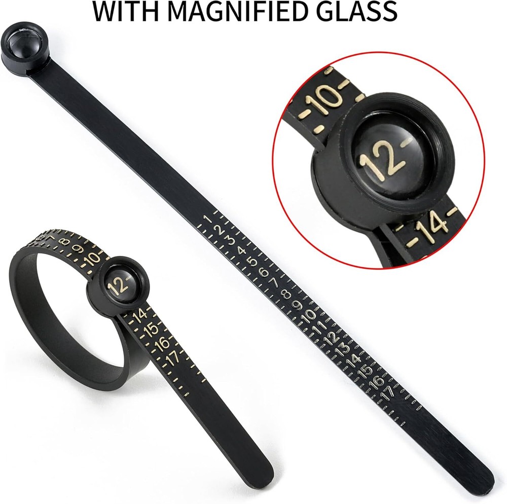 Bflaae Ring Sizer Measuring Tool Kit, 27 PCS Stainless Steel 3pcs kit