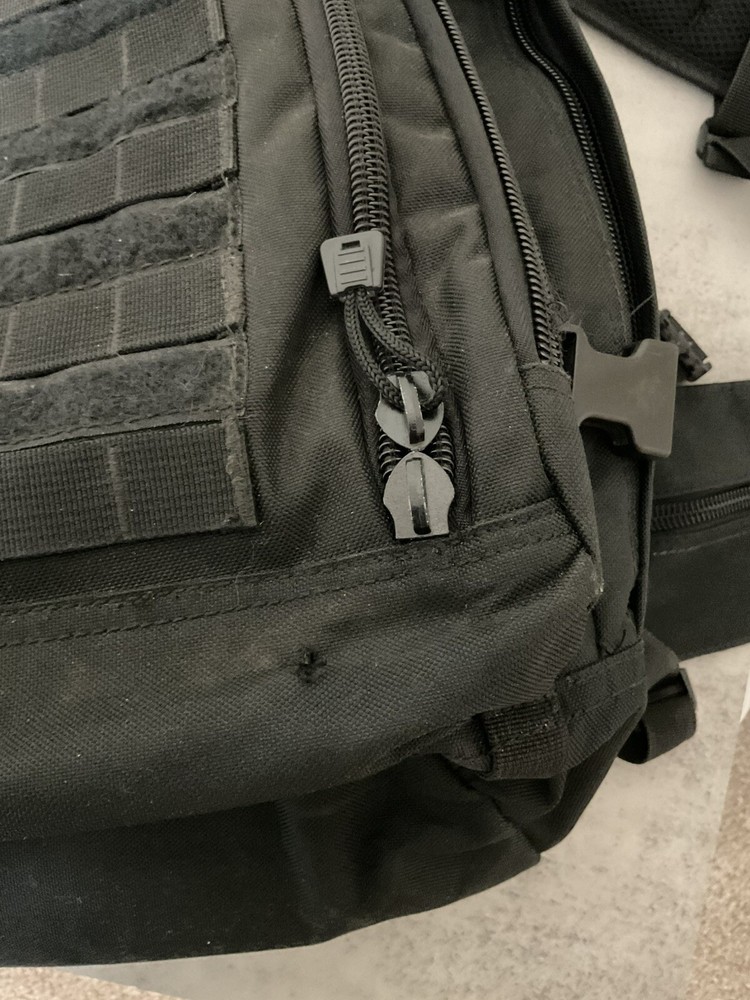 Fox Tactical Backpack Black Multi Compartments Hiking Outdoors - See Notes