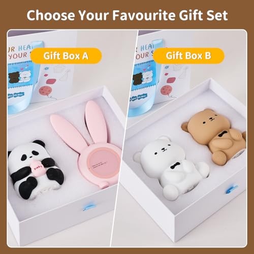 Cute Panda LED Night Light, Dimmable Squishy Night Lamp, Panda + Rabbit