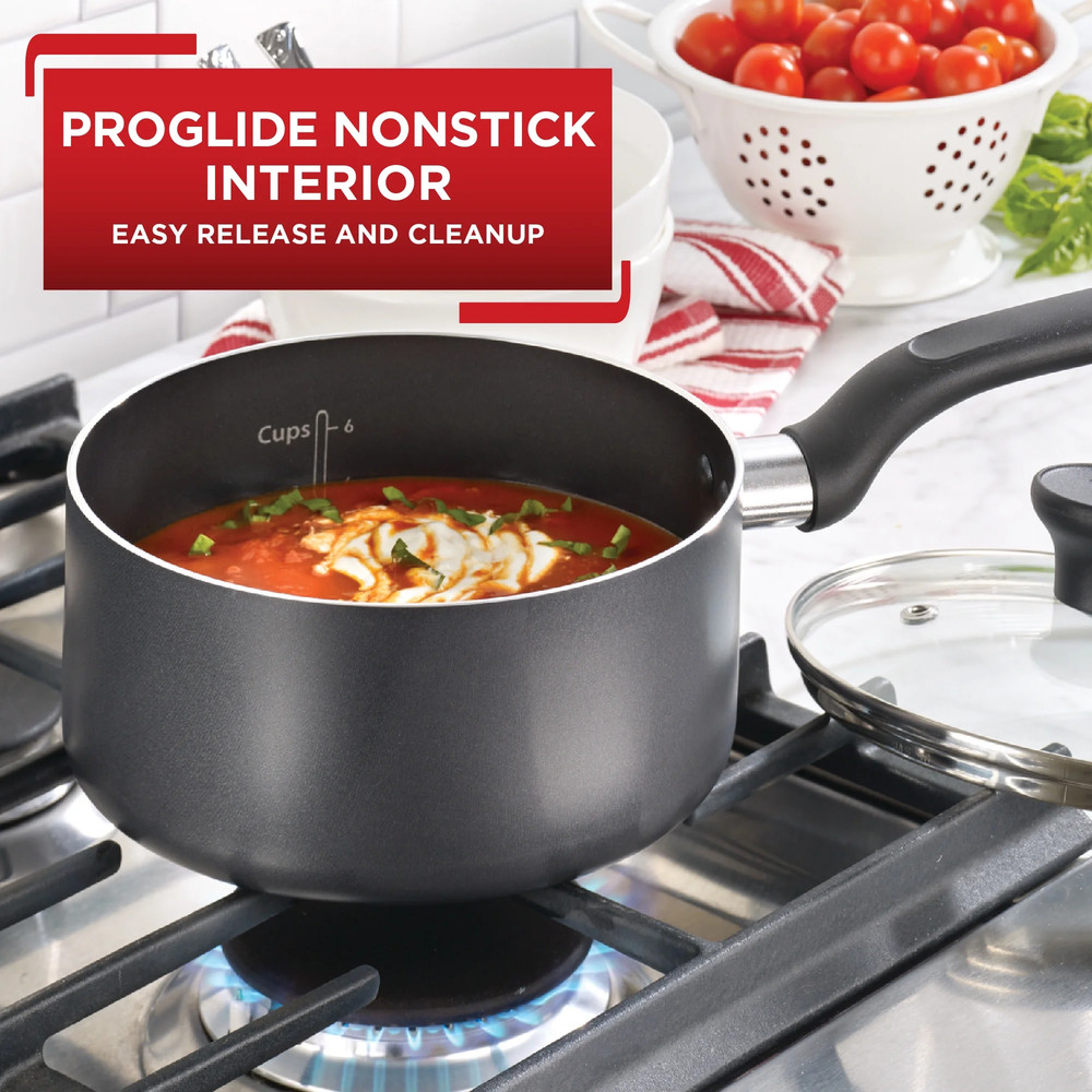 Nonstick Cookware, Saucepan, 2 Quart, Grey