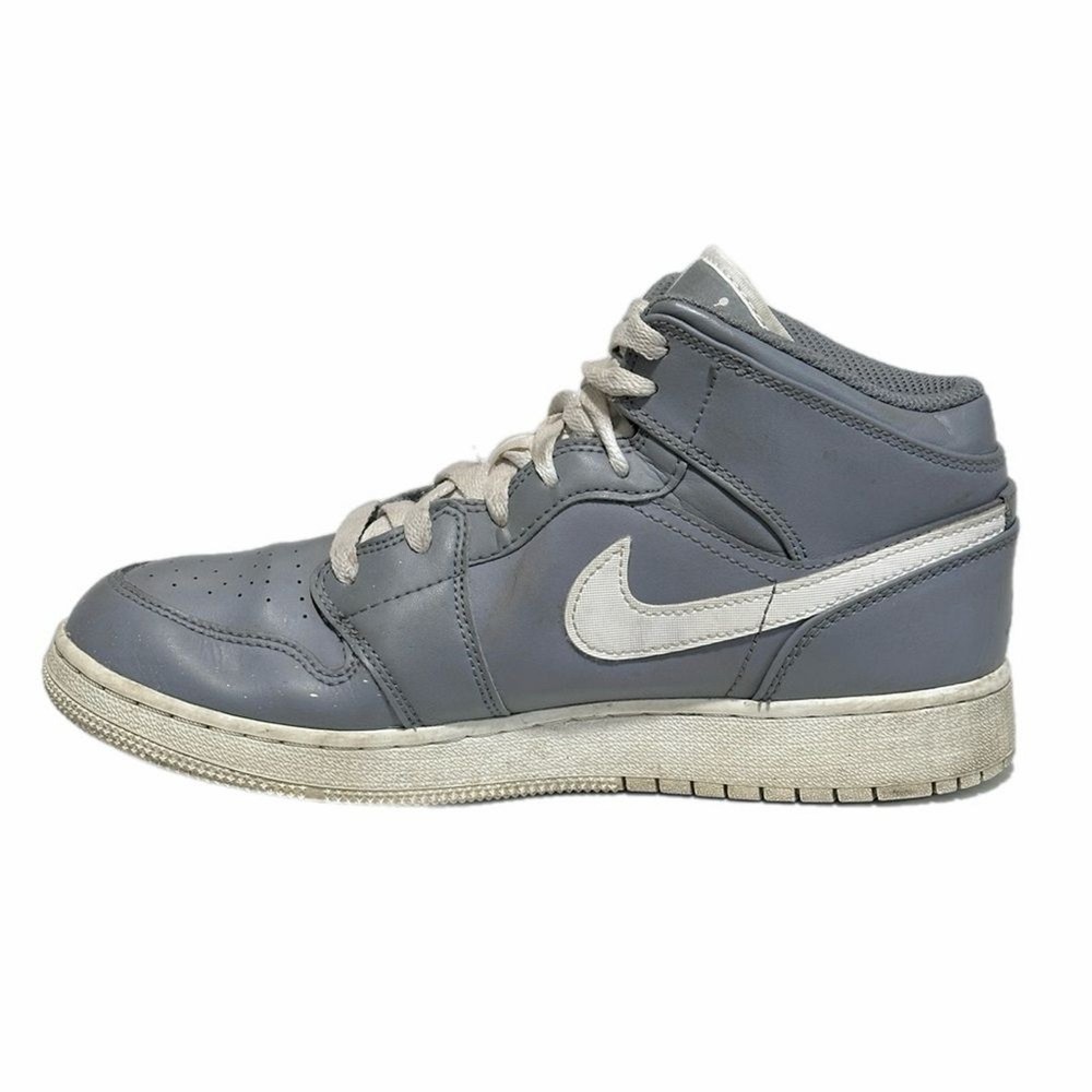 Nike Air Jordan 1 Mid Grey White Size 7Y