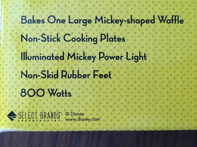 Disney Mickey Mouse Waffle Maker