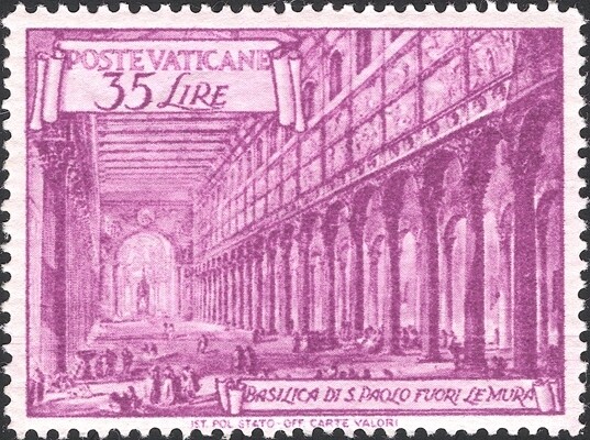 VATICAN, 1949. Holy Cross Basilica 129, Mint