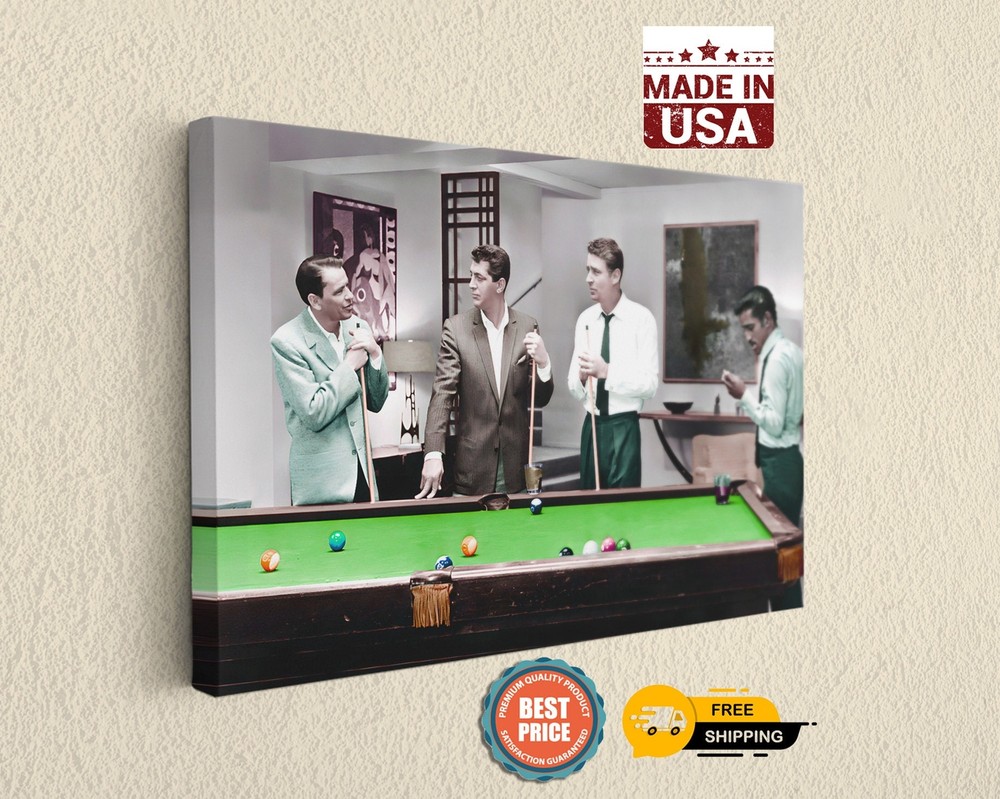The Rat Pack Canvas Print Colorized Version Home Decor Art Print