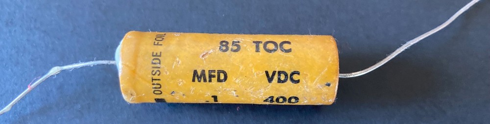 Nytronics 85 TOC Capacitor 1 MFD 400 VDC *Not Tested*