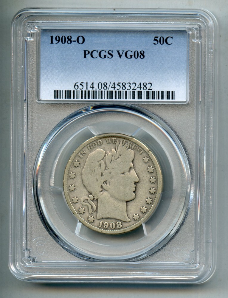 1908 O Barber Silver Half Dollar PCGS VG 8