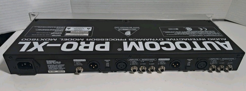 BEHRINGER AUTOCOM PRO-XL MDX 1600 AUDIO INTERACTIVE DYNAMICS PROCESSOR
