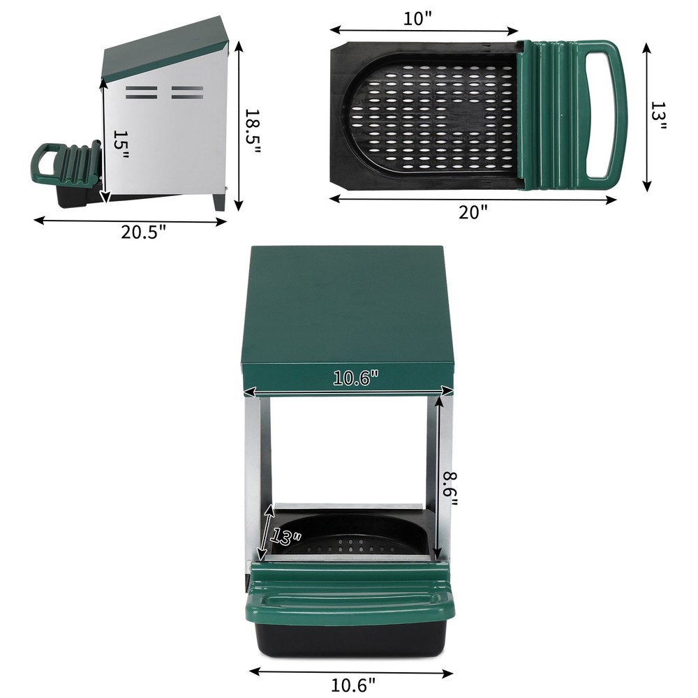 Single Compartment Roll Out Chicken Nesting Box with Plastic Basket Egg Nest Box