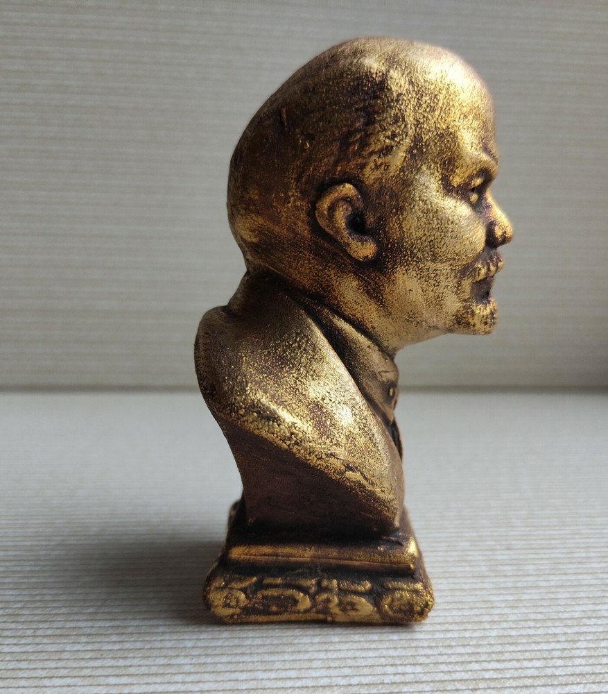 Soviet Russian lider LENIN bust statue Stalin H=9 cm