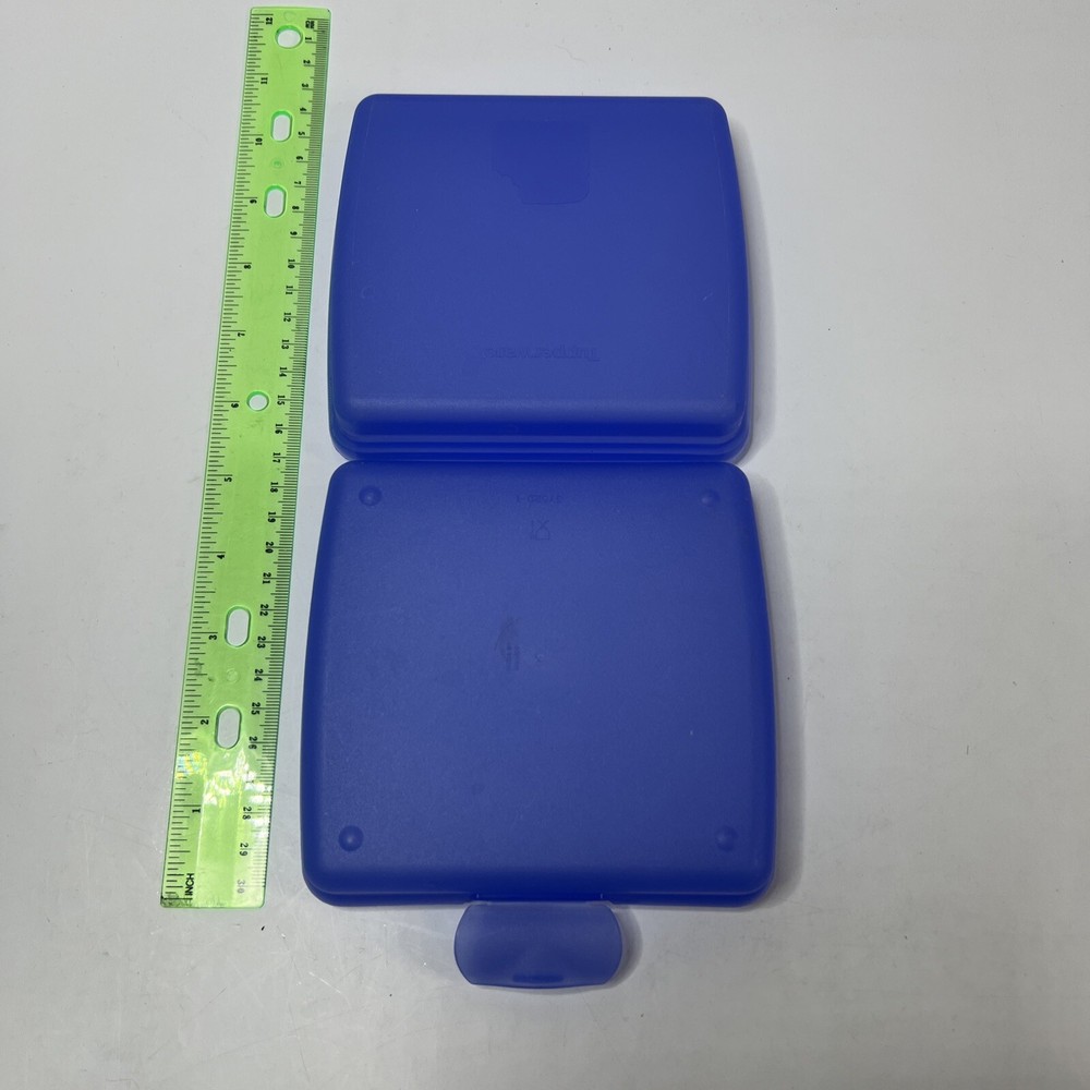 Tupperware Blue Sandwich Keeper Storage Container Plastic