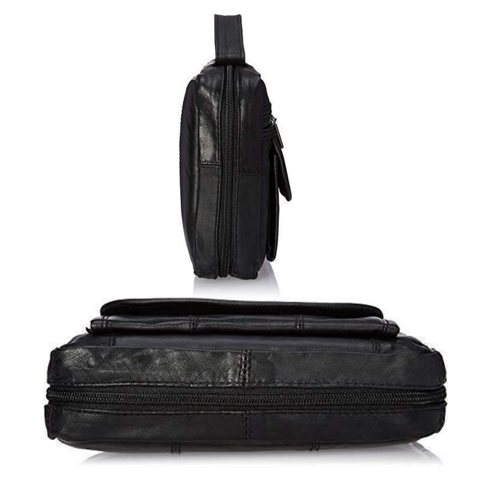 Genuine Leather Religious Bible Book Cover Organizer with Protective Handle