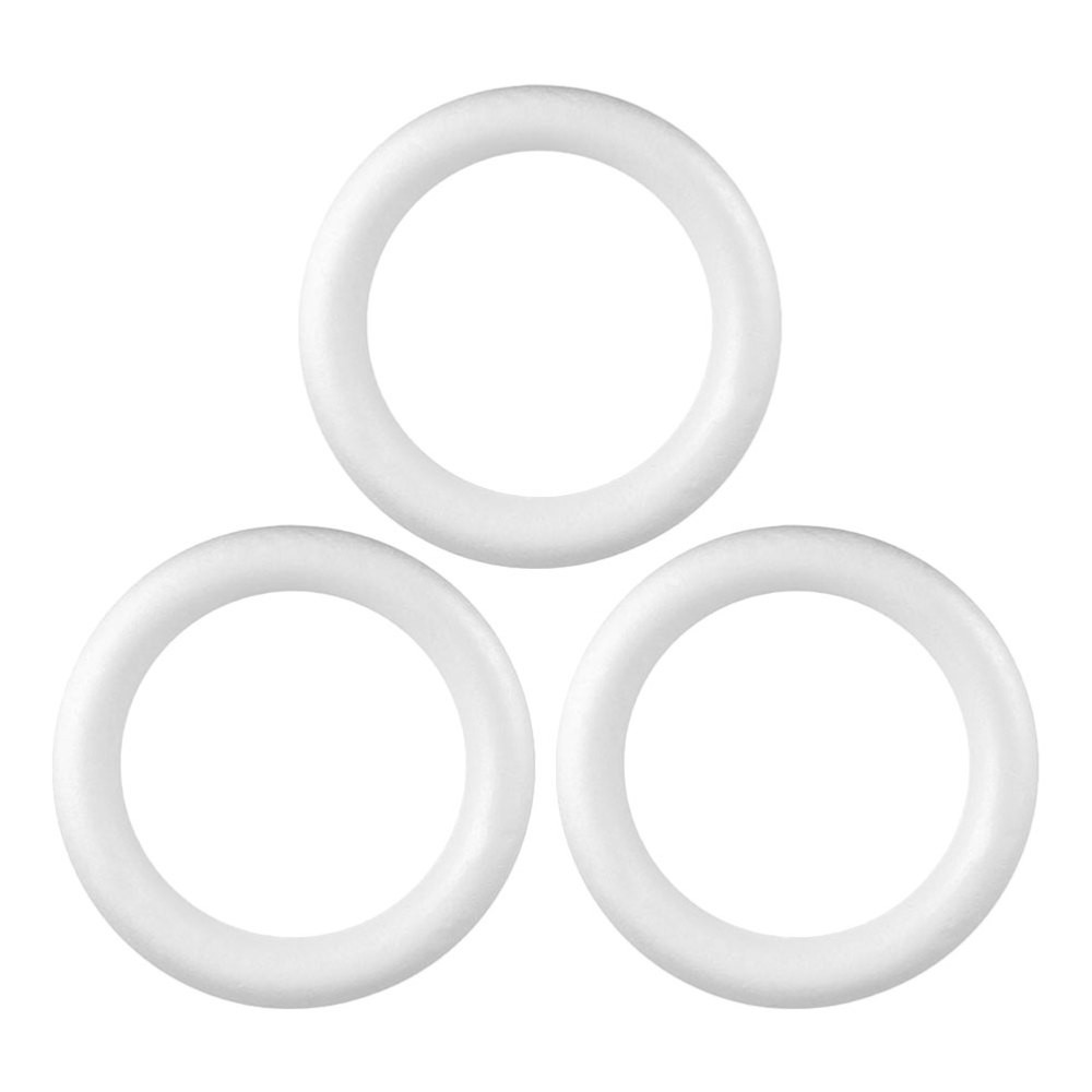 3 Pcs Round Foam Wreath Forms Diy Foams Circle Christmas Projects Wedding