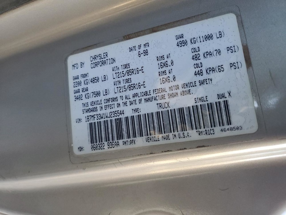 Temperature Control With AC Fits 98 DODGE 1500 PICKUP 2425255