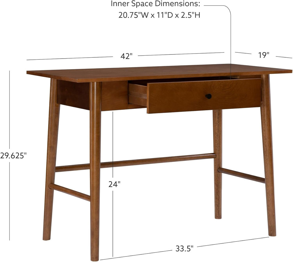 Melissa Mid Century Walnut Desk by