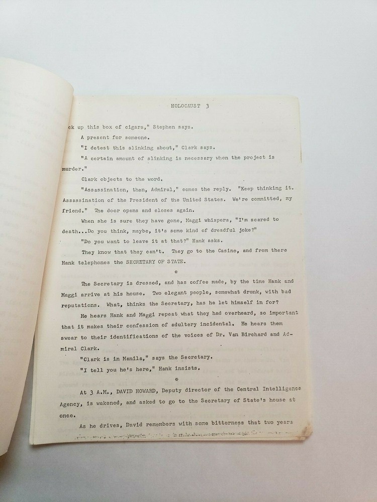 HOLOCAUST / Dennis McCarthy 1967 SYNOPSIS, based on novel by Anthony McCall