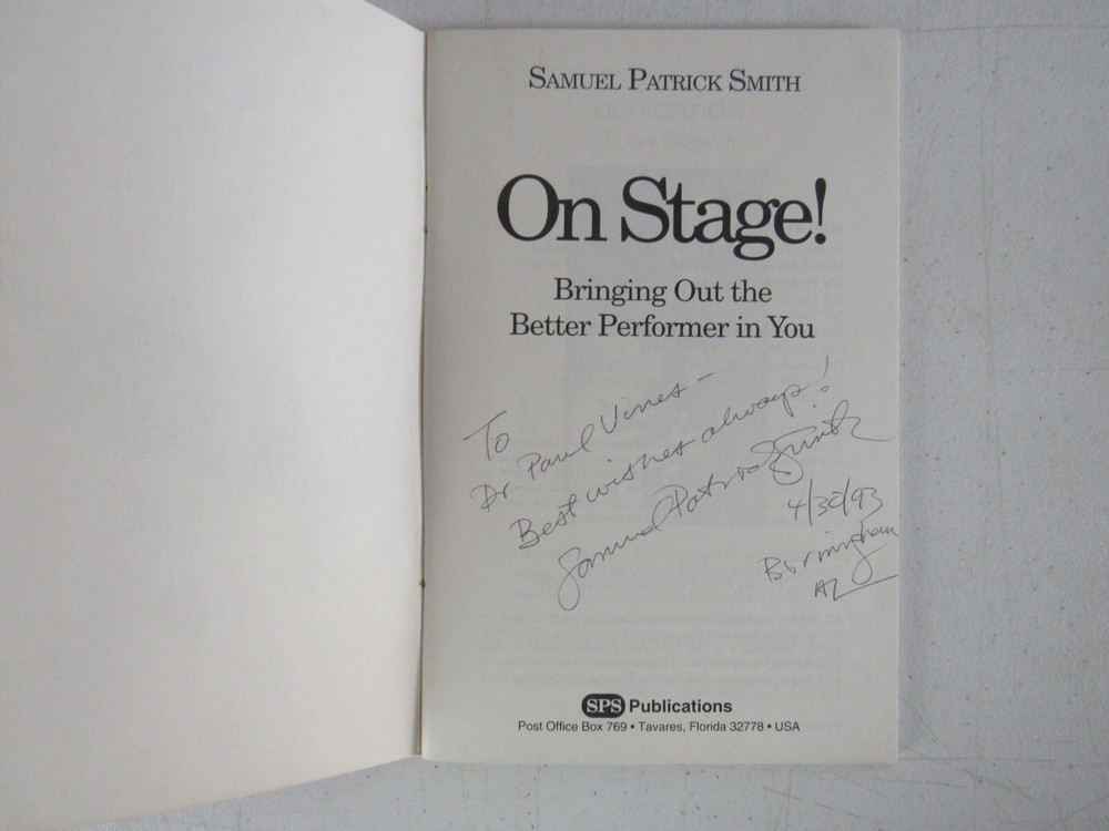 Samuel Patrick Smith On Stage! 1992 Stage Magician Performance Tips MZ11F