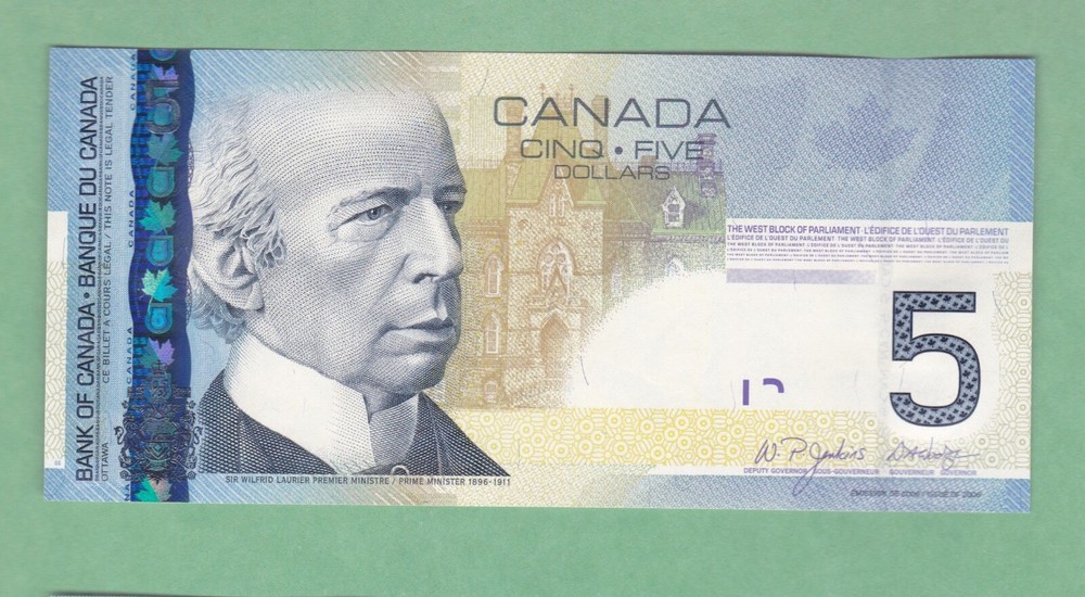 Canada 5 Dollar  Note  P-101Aa   Issed 2006   UNCIRCULATED