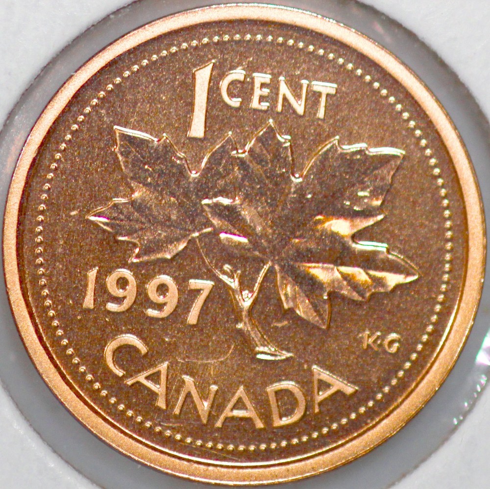 1997 Canadian 1 Cent Uncirculated As Shown