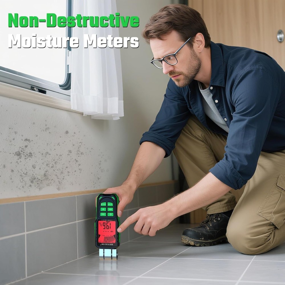 Professional Moisture Detector with Backlit LCD & REF Mode for Reliable Readings