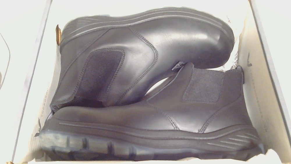 6? BLACK QUICK RELEASE STATION BOOT SAFETY TOE WITH TRANSLUCENT BOTTOM