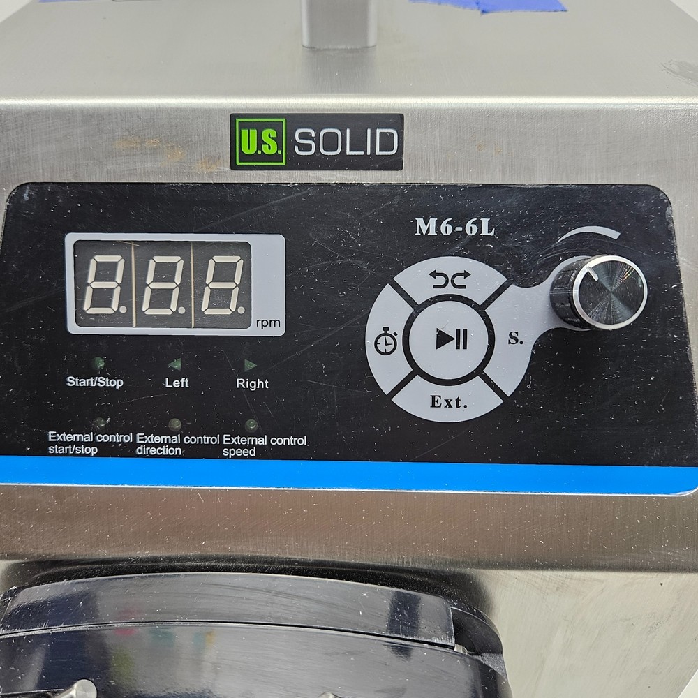 U.S. Solid M6-6L Variable-Speed, Compact Industrial Peristaltic Pump High-Flow