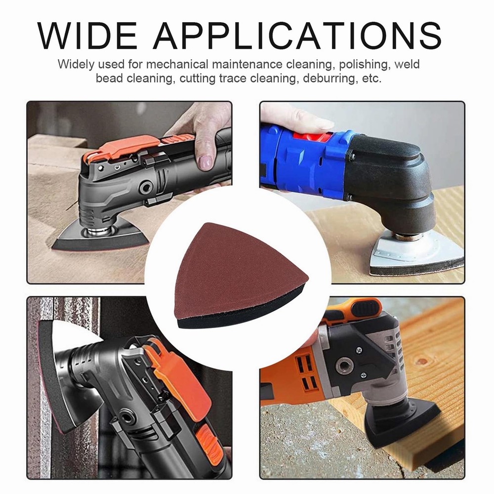 133PCS Oscillating Tool Sanding Pads Kit,125 Sandpaper, 2 Triangular Sanding ...