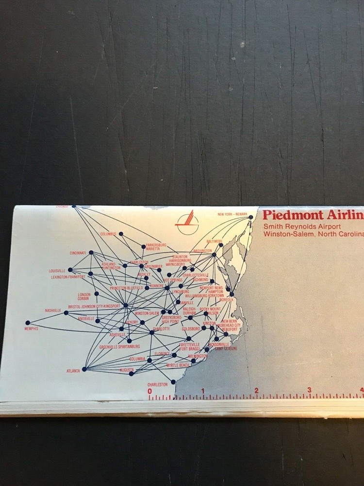 Piedmont Airlines System timetable Oct 28, 1973