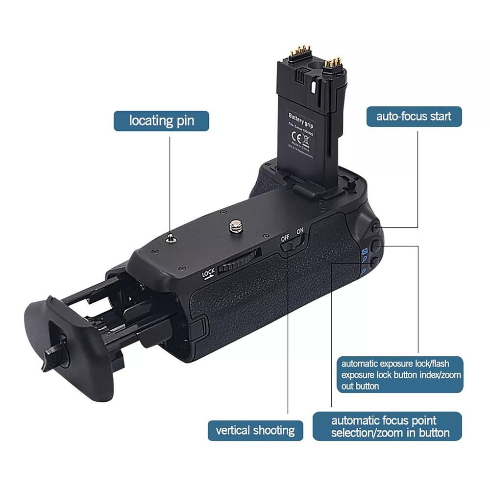BG-E14 Battery Handle Grip Replacement For Canon EOS 70D 80D 90D Camera