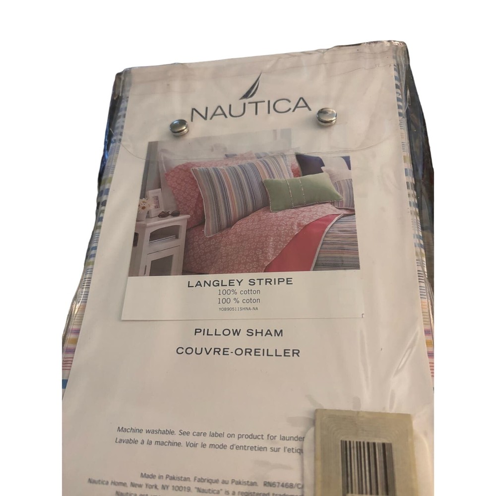 Nautica Standard Pillow Sham, Langley Stripe