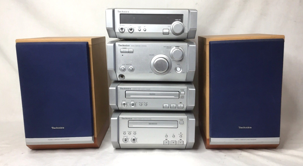 Technics SC-HD505 Mini Stereo System Blue Lights Complete w/ Remote Manual Cords