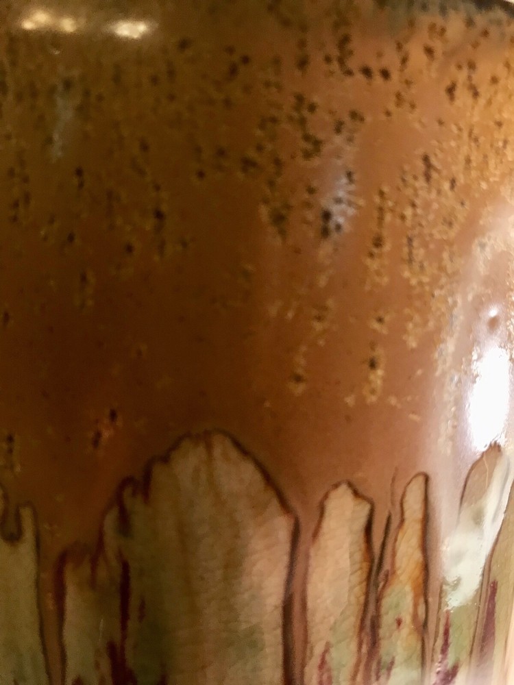 Clay Heavy vase, fall colors, sturdy. Home Decor