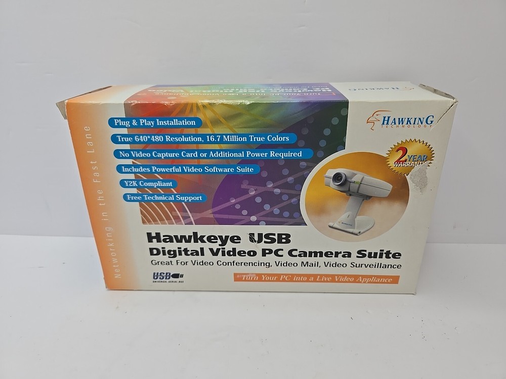 Hawkeye USB Digital Video PC Camera Suite Webcam Security Hawking Technology