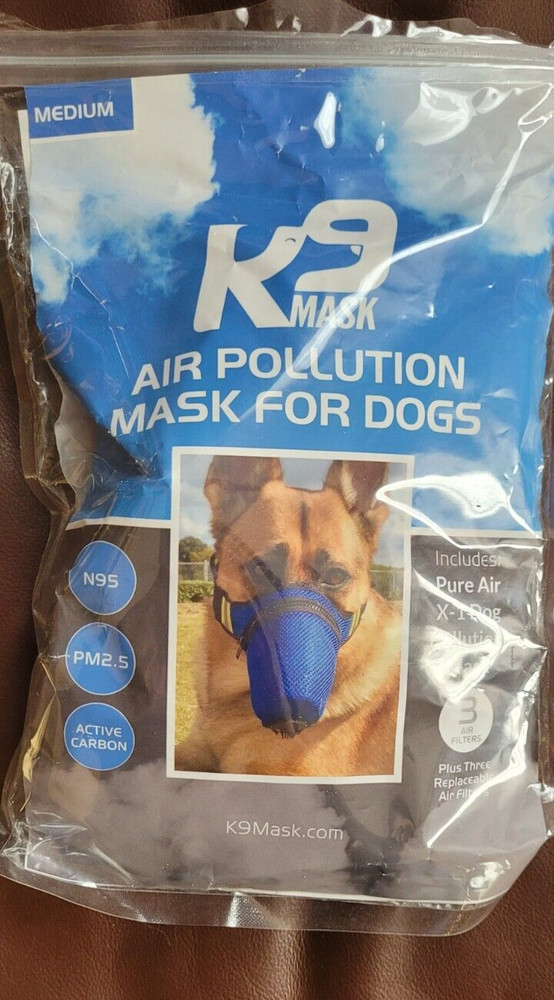Cozy Quick Muzzle Four Flags Size M Blue K-9 Mask Dog