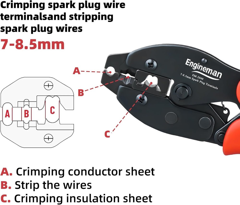 Spark Plug Wire Crimper Set 26PCS Terminals