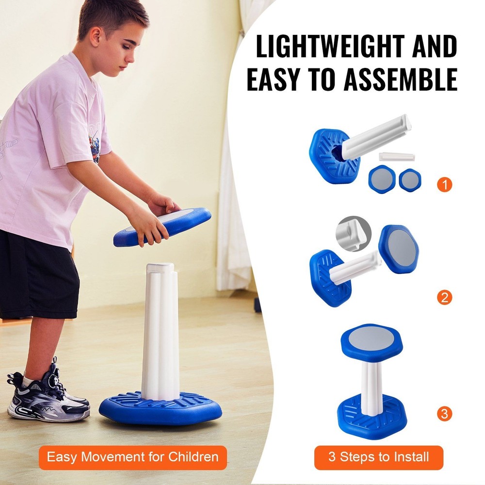 Learning Support Stool 17.7in Smooth Edges 154lb Blue