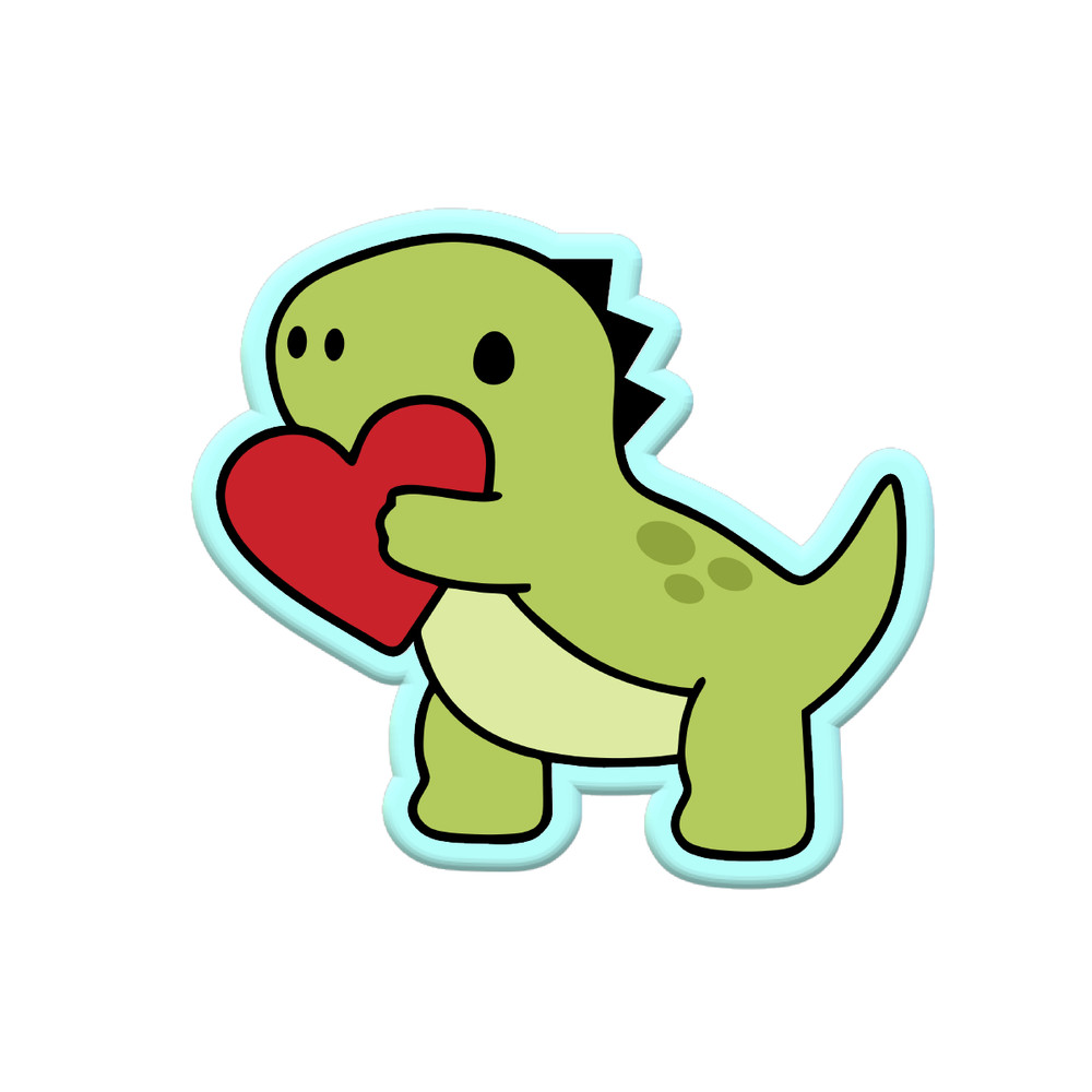 Valentines Dinosaur Cookie Cutters