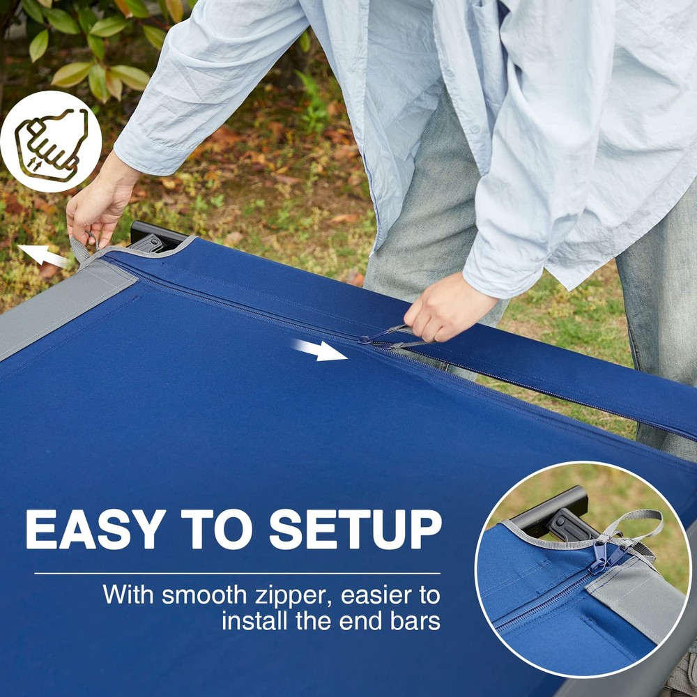 Extra Wide Camping Cot for Adults Oversized XXL Sleeping Cots Folding Cot Bed...