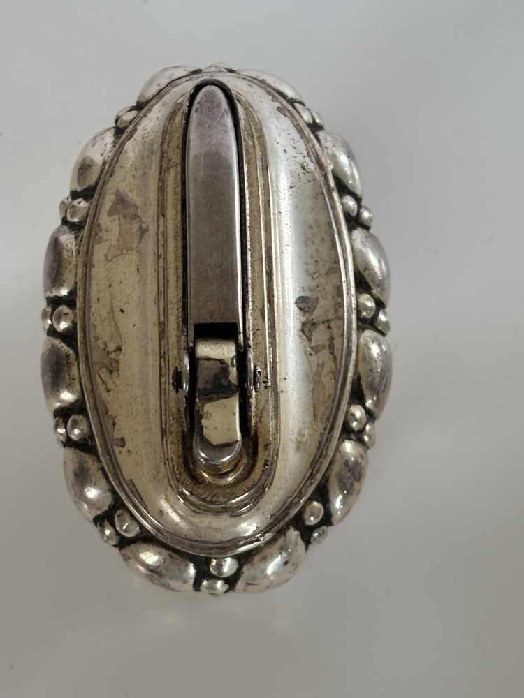 Vintage Ronson Crown Table Lighter Silver Plated with Box